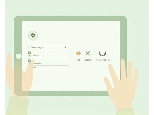 Interface de gestion des préférences de cookies avec icônes de paramètres et cadenas