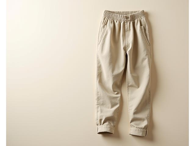Vieux pantalon en toile avant sa transformation en jupe