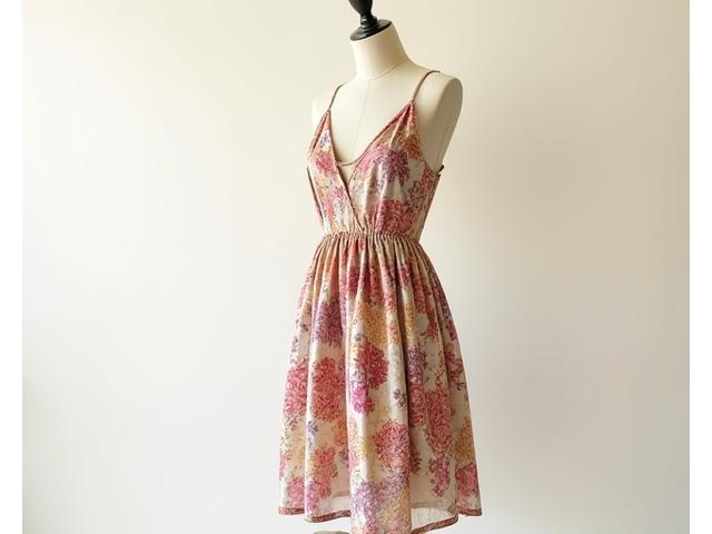 Robe patchwork fleuri upcyclée