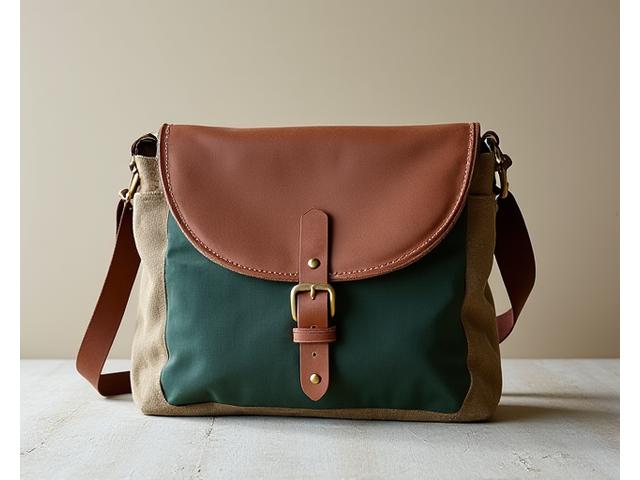 Sac bandoulière en cuir recyclé
