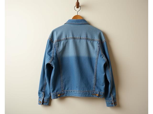 Veste en jean usée avant transformation par upcycling