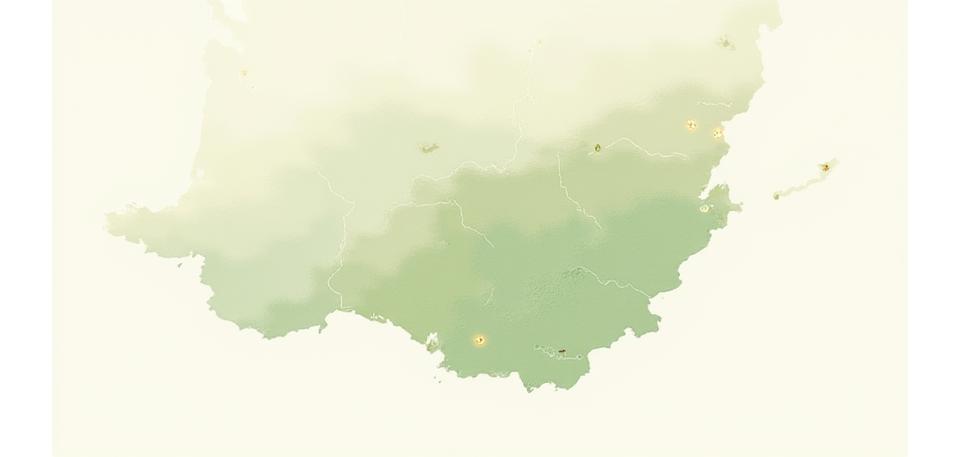 Carte de l'Occitanie avec localisation des artisans partenaires de Veridian Bloom
