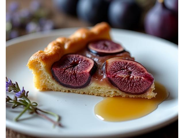 Tarte aux figues fraîches et miel de lavande