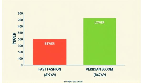 Graphique comparatif du coût par port entre fast fashion et mode éthique
